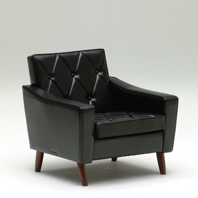 カリモク60 ロビーチェア 1シーター スタンダードブラック