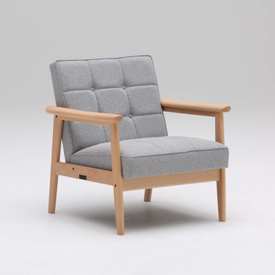 カリモク60 Kチェア 1シーター ミストグレー