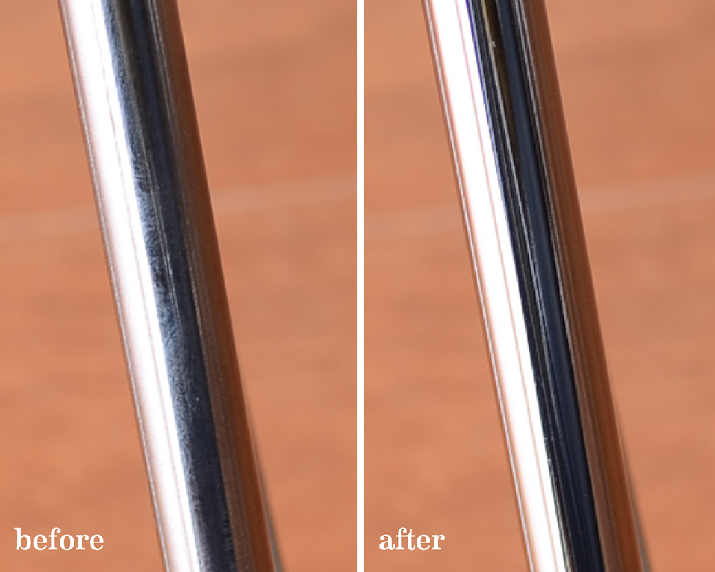 クローム素材の拭き取り