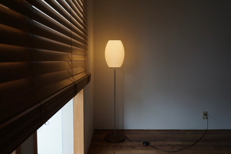 Bubble Lamp（バブルランプ） NELSON CIGAR LOTUS FLOOR S WALNUT（ネルソン シガー ロータス フロア S ウォルナット）