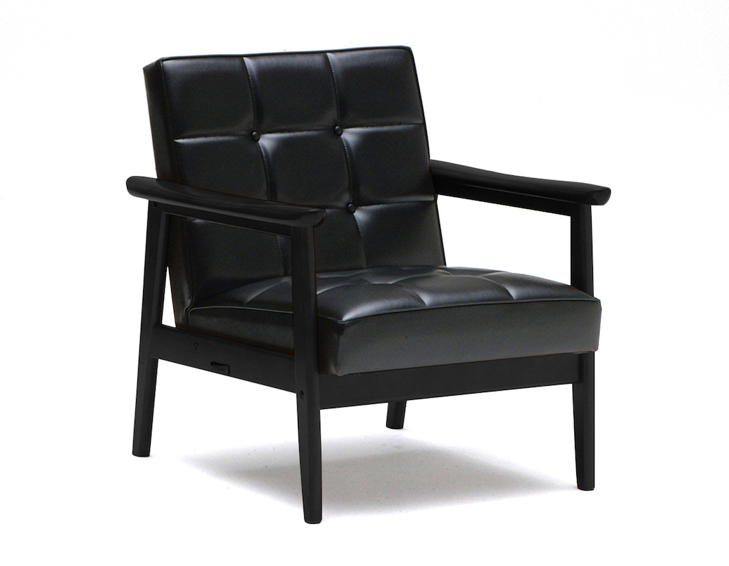 カリモク60 Kチェア 1シーター ブラックブラック