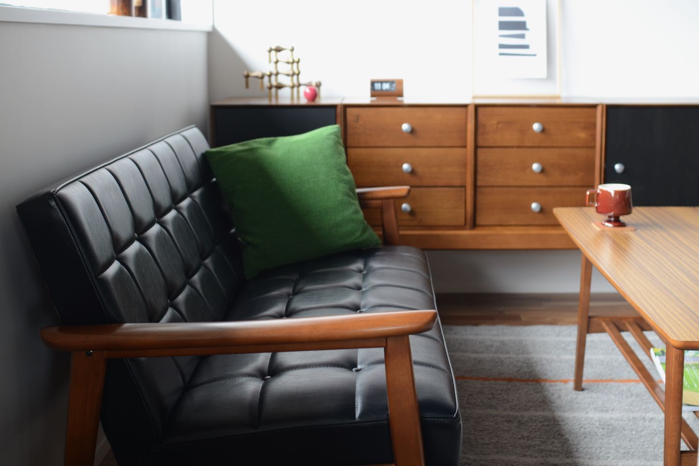 カリモク60 Kチェア2シーター スタンダードブラック