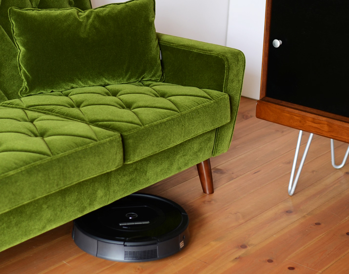 ルンバのようなお掃除ロボットにも対応した脚の長さ
