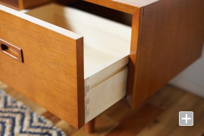 カリモク60 ローボードの引き出し内部