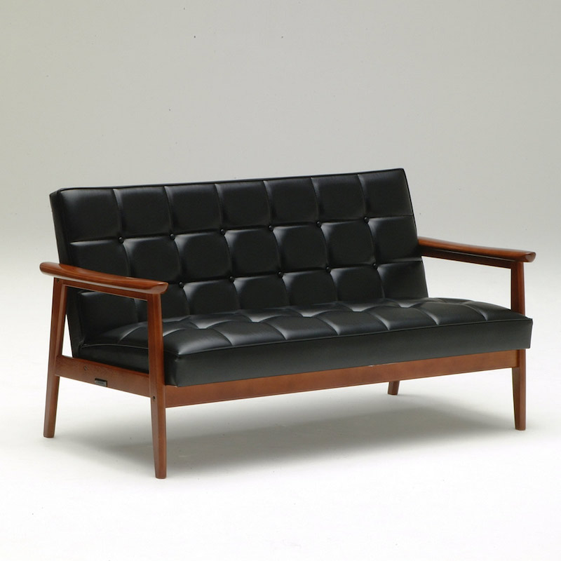 カリモク60 ダイニング徹底解明 -カリモク60 Kチェア 2シーター スタンダードブラック-