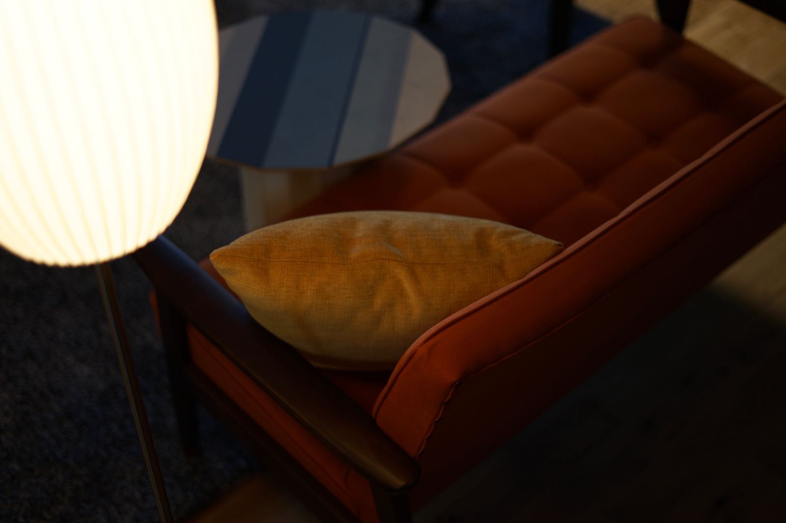 カリモク60 Kチェア エリアリミテッド３ サンセットのスタイリング