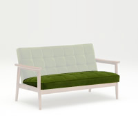 カリモク60 Kチェア 2シーター モケットグリーン用シート