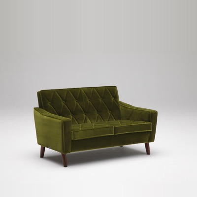 カリモク60 ロビーチェア 2シーター モケットグリーン