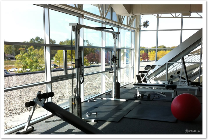 室内にあるジム