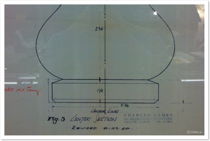 イームズ直筆の図面
