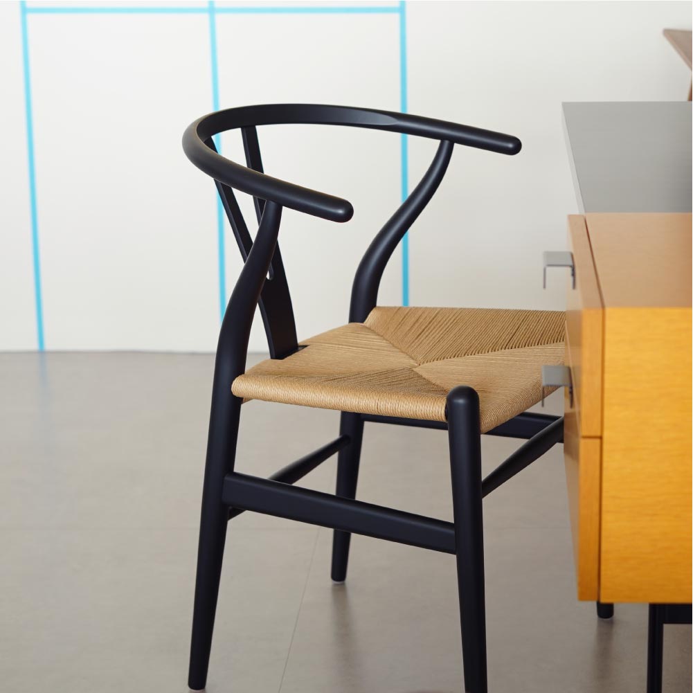 カール・ハンセン＆サン（CARL HANSEN & SON）CH24(Yチェア）ソフトブラック/ビーチ