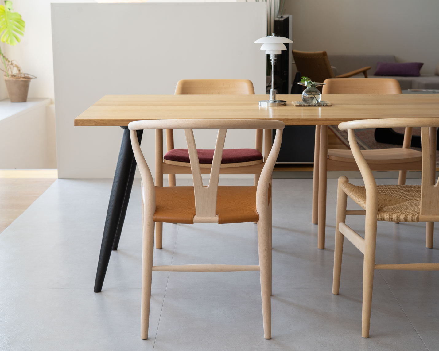 カール・ハンセン&サン(CARL HANSEN & SON) CH24P Yチェア(レザーシート:ゴールデンブラウン) ビーチ ソープフィニッシュ ハンス J. ウェグナー