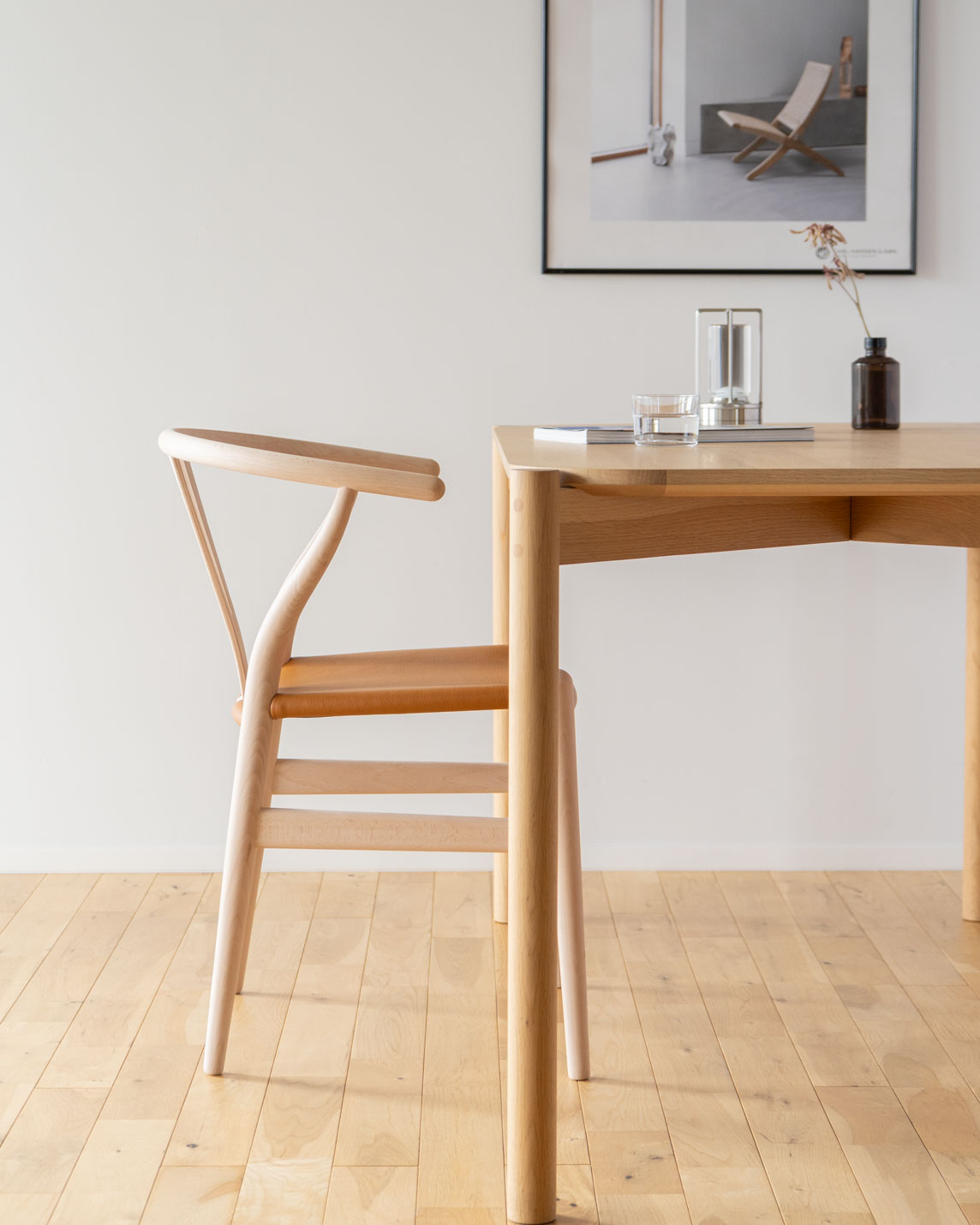 カール・ハンセン&サン(CARL HANSEN & SON) CH24P Yチェア(レザーシート:ゴールデンブラウン) ビーチ ソープフィニッシュ ハンス J. ウェグナー