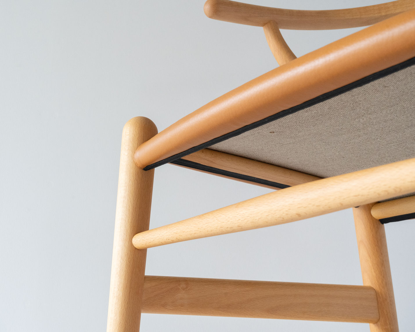 カール・ハンセン＆サン（CARL HANSEN & SON） CH24P Yチェア（レザーシート：ゴールデンブラウン） ビーチ オイルフィニッシュ