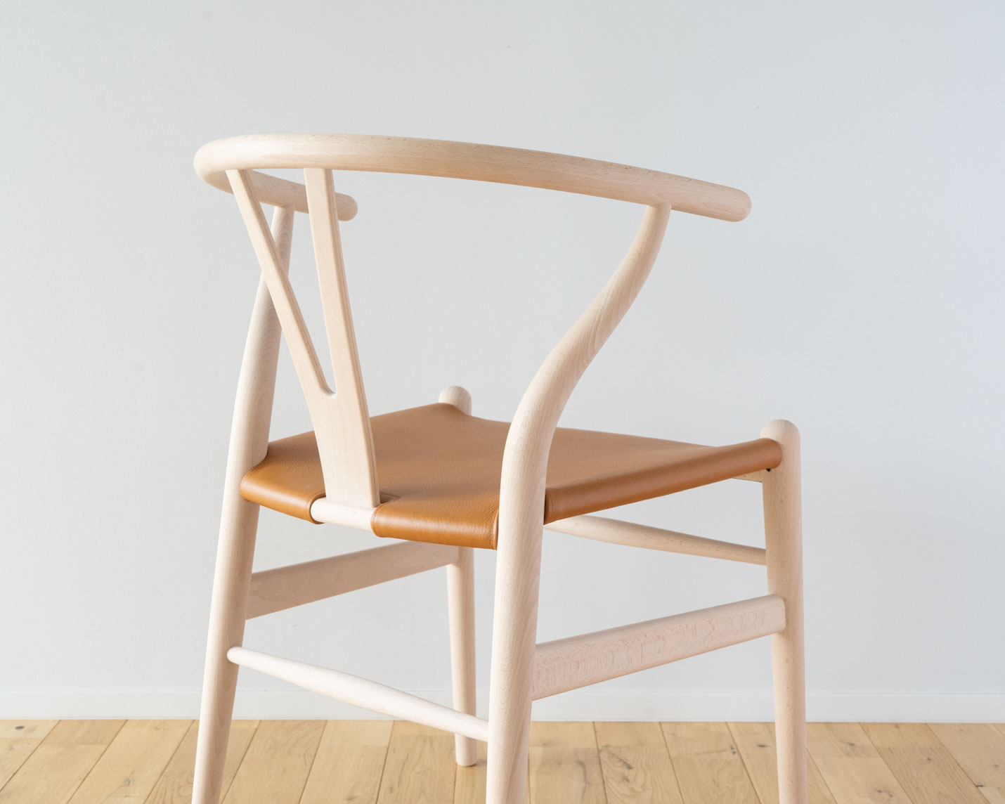 カール・ハンセン＆サン（CARL HANSEN & SON） CH24P Yチェア（レザーシート：ゴールデンブラウン） ビーチ ソープフィニッシュ