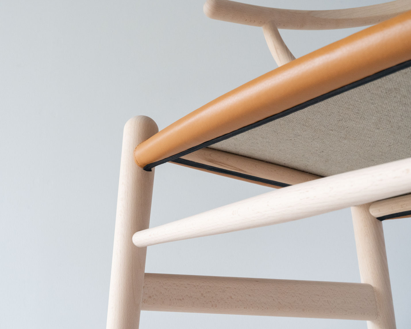 カール・ハンセン＆サン（CARL HANSEN & SON） CH24P Yチェア（レザーシート：ゴールデンブラウン） ビーチ ソープフィニッシュ