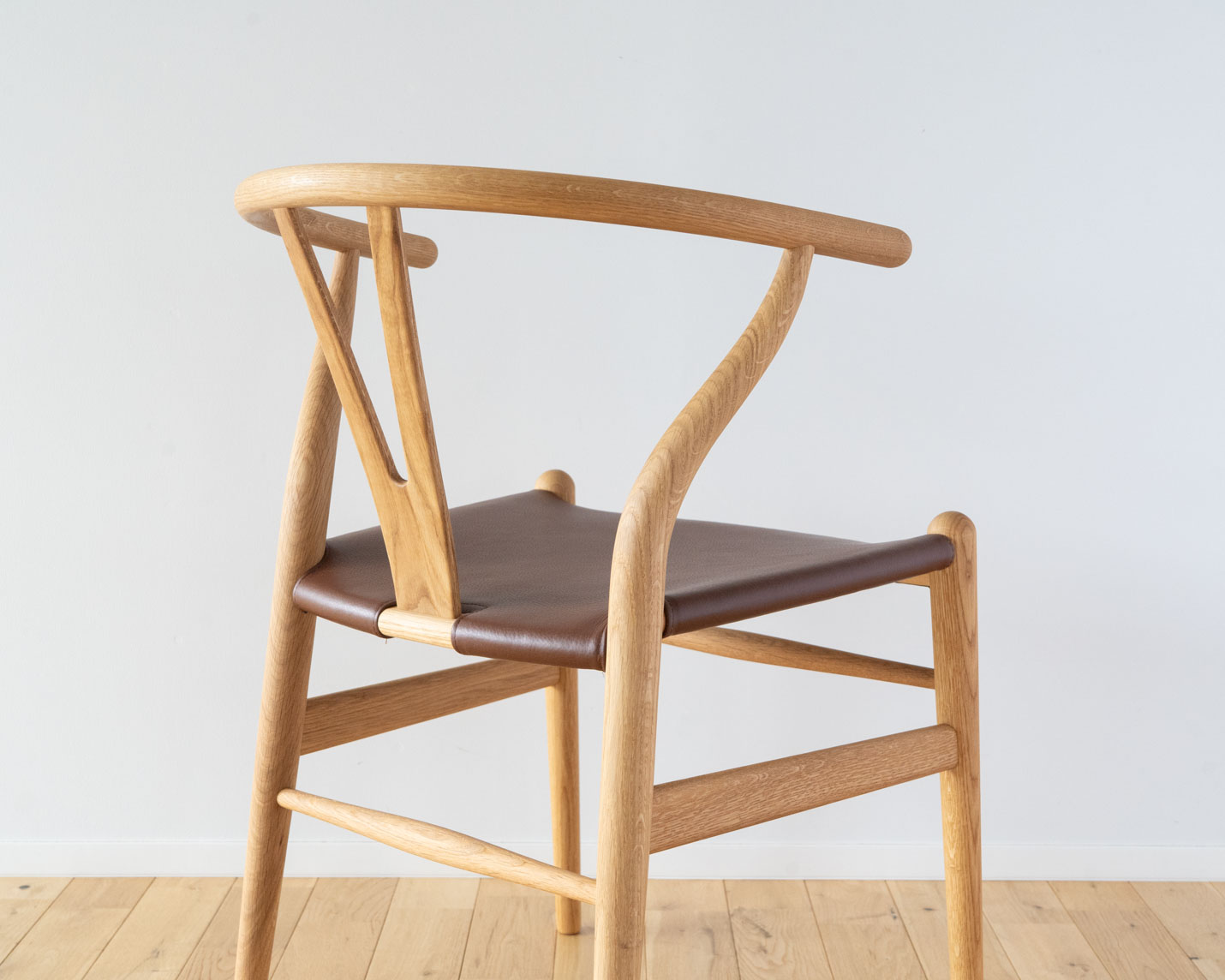 カール・ハンセン＆サン（CARL HANSEN & SON） CH24P Yチェア（レザーシート：ブラウン） オーク オイルフィニッシュ