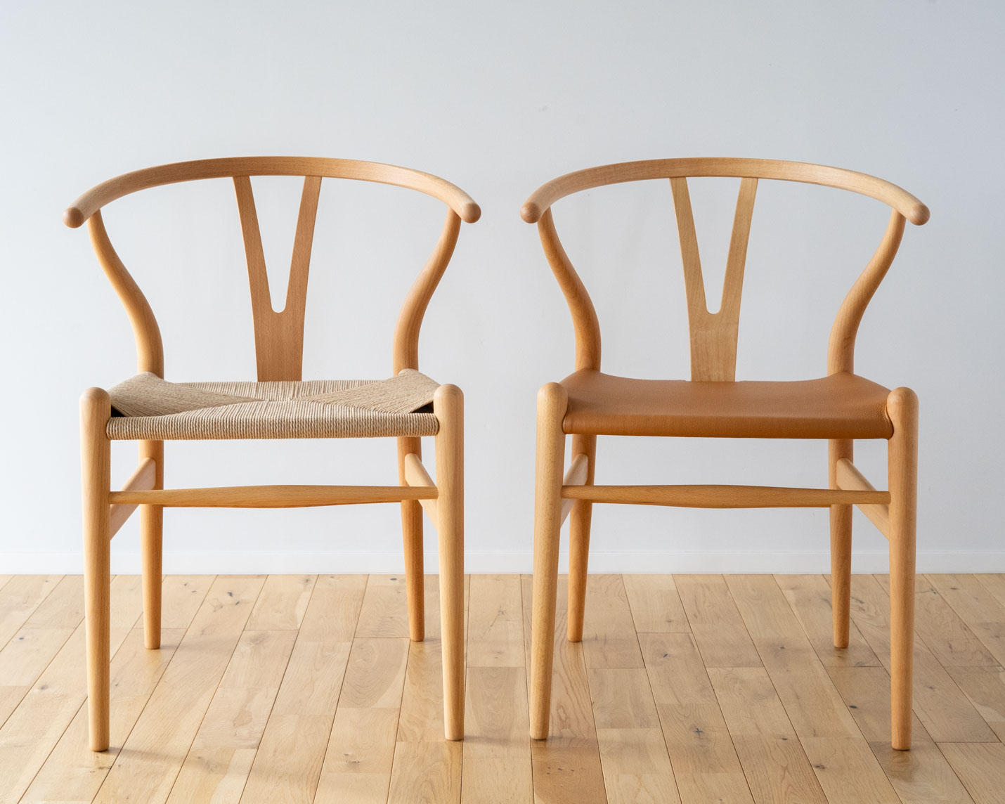 カール・ハンセン＆サン（CARL HANSEN & SON） CH24P Yチェア（レザーシート：ゴールデンブラウン） ビーチ オイルフィニッシュ