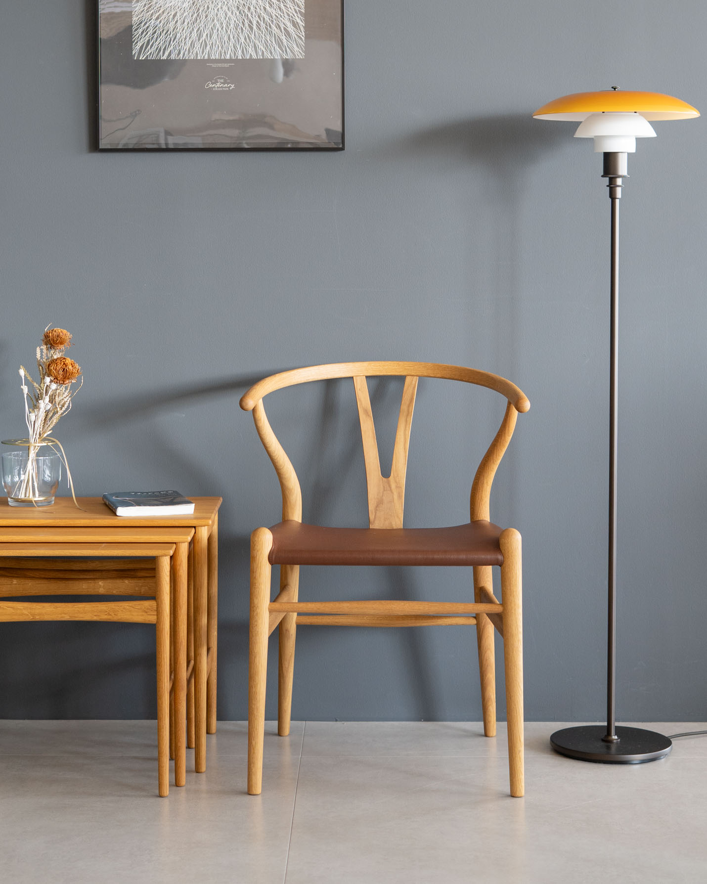 カール・ハンセン&サン(CARL HANSEN & SON) CH24P Yチェア(レザーシート:ブラウン) オーク オイルフィニッシュ ハンス J. ウェグナー