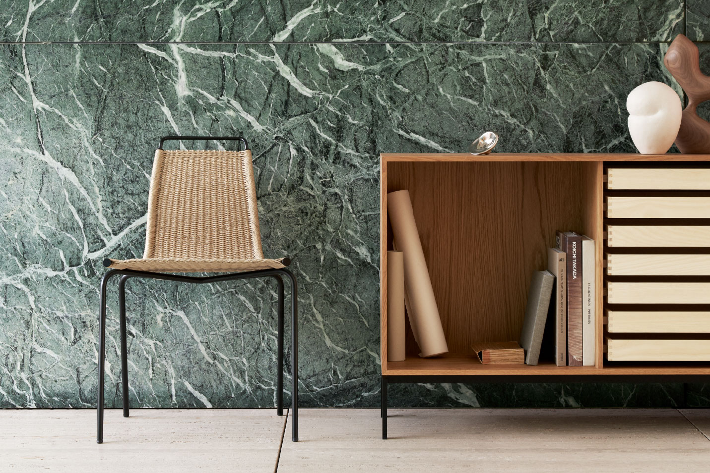 PK１ブラックフレーム ナチュラルペーパーコード CARL HANSEN & SON（カール・ハンセン＆サン）