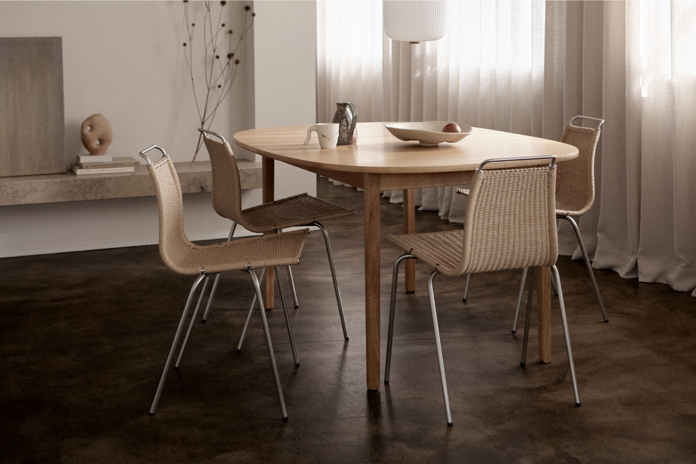 PK１ステンレスフレーム ナチュラルペーパーコード CARL HANSEN & SON（カール・ハンセン＆サン）