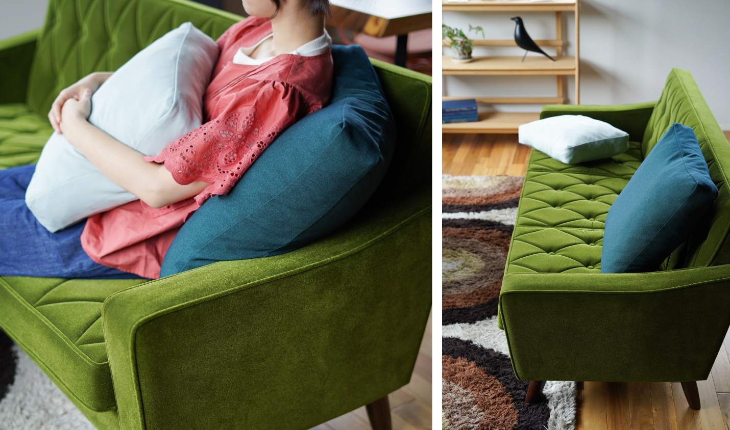 カリモク60ロビーチェアとサンドイッチクション