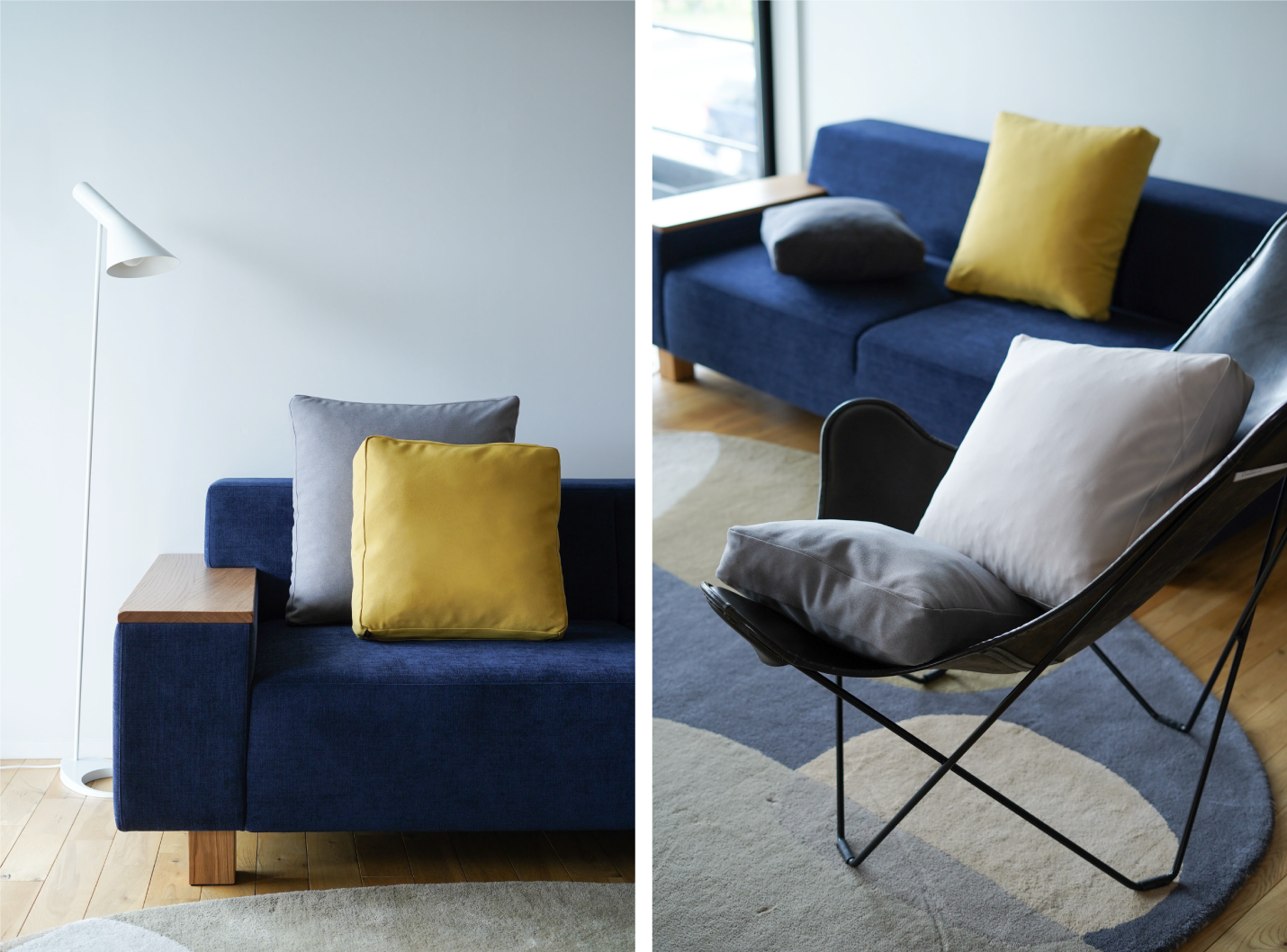 フランネルソファとBKFチェアとサンドイッチクッション