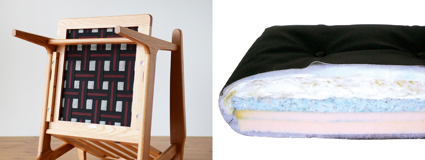 マルニ60 フレームチェアのシート構造2