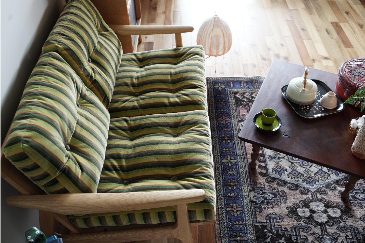 マルニ60 vanilla別注モデル ストライプモケットはヴィンテージ、レトロな雰囲気にピッタリ