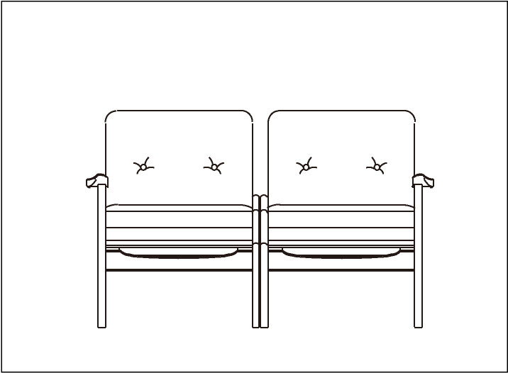 マルニ60 フレームチェア 2シーター