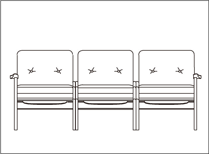 マルニ60 フレームチェア 3シーター