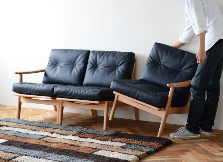 マルニ60 オークフレームチェアはセパレートできるソファ