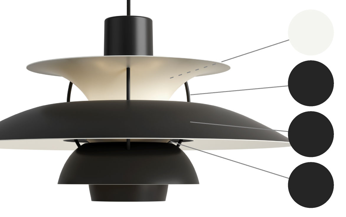 ルイスポールセン（Louis Poulsen）ペンダントライトPH5モノクローム・ブラック