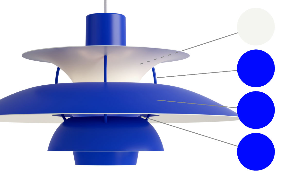 ルイスポールセン（Louis Poulsen）ペンダントライトPH5モノクローム・ブルー