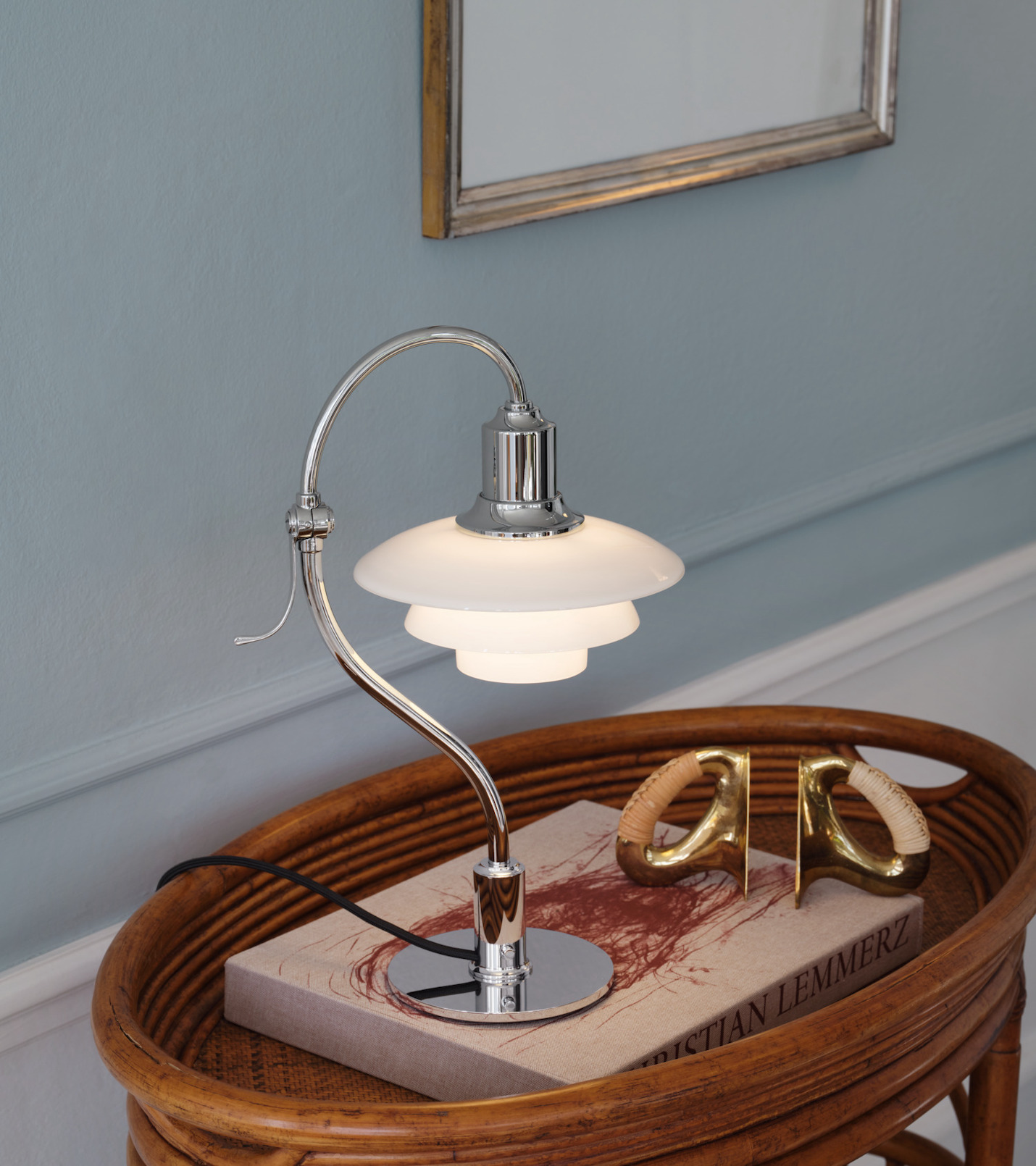 《数量限定》Louis Poulsen（ルイスポールセン）PH 2/2 クエスチョンマークテーブルランプ　シルヴァー・クローム