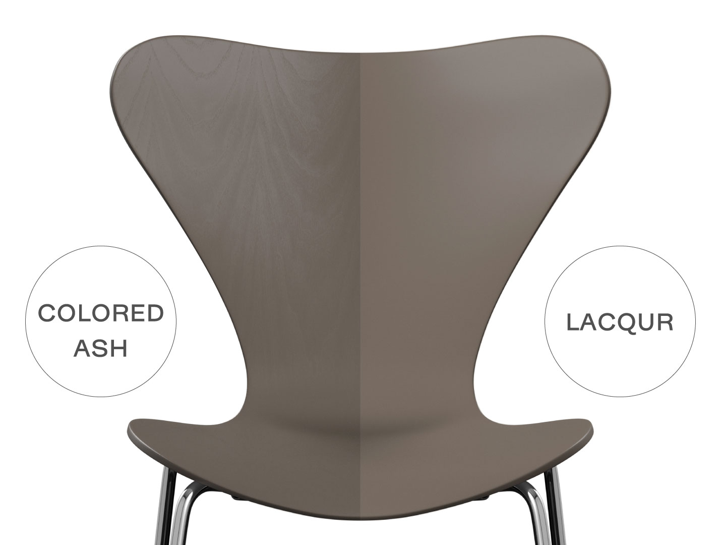 フリッツ・ハンセン（FRITZ HANSEN）セブンチェアのカラードアッシュドとラッカーの違い