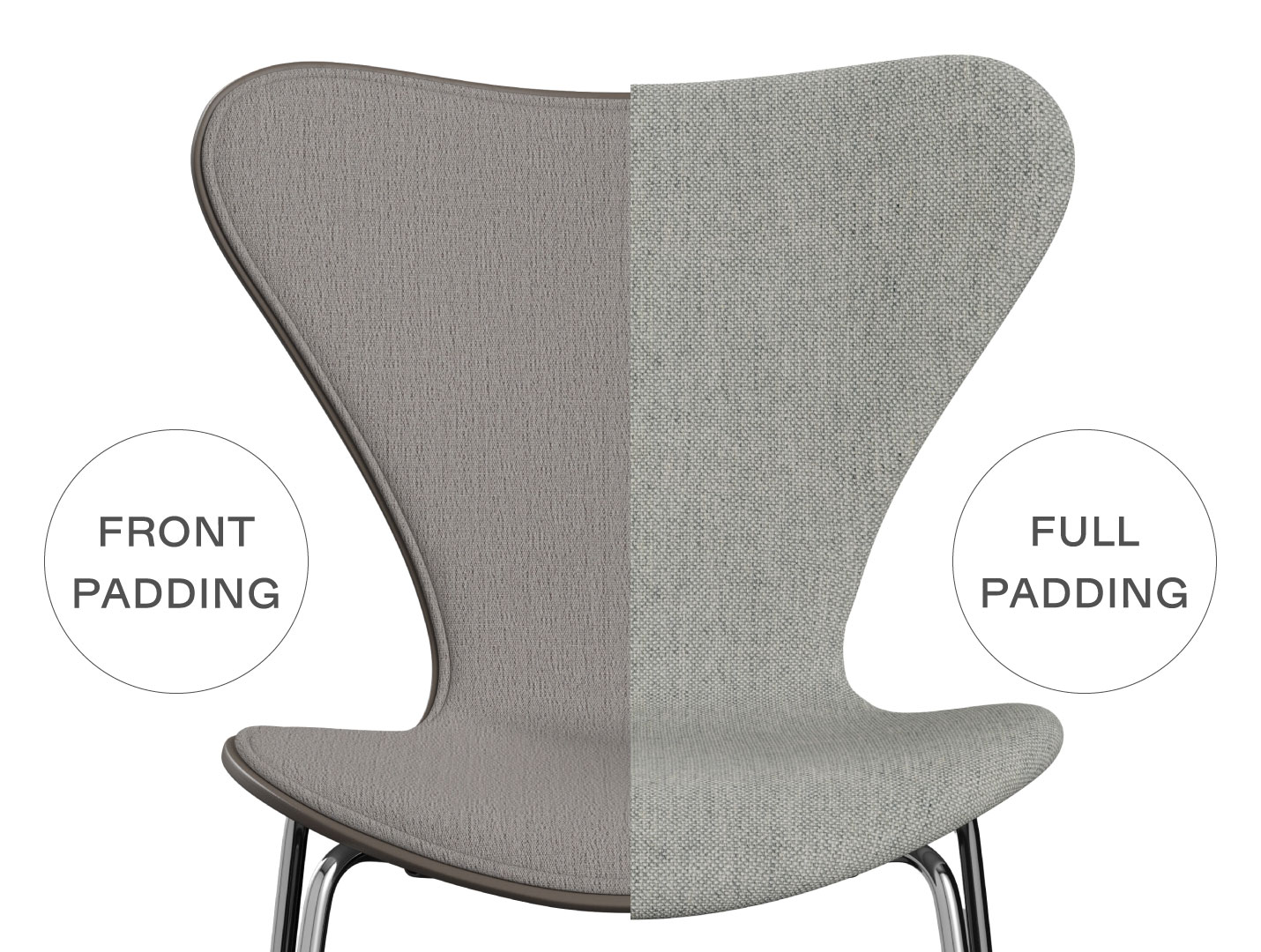 フリッツ・ハンセン（FRITZ HANSEN）セブンチェアのフロントパディングとフルパディングの違い