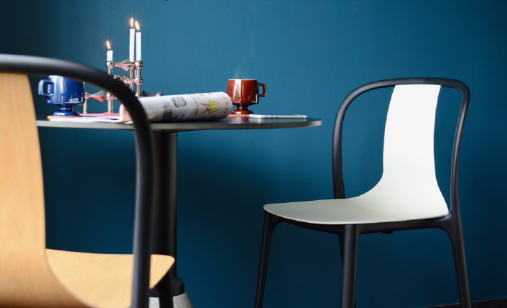 vitra belleville chair（ベルヴィルチェア） MGISのテーブルと合わせて
