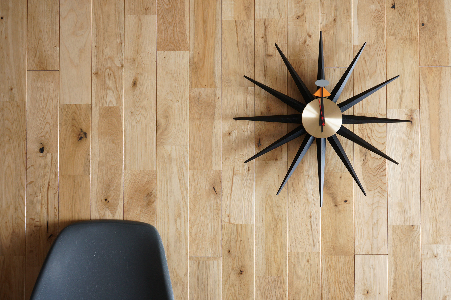 サンバーストクロックブラック