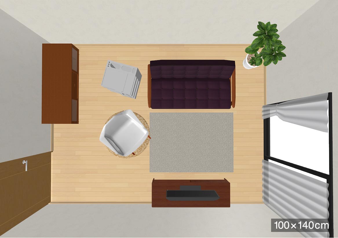 100×140ダークグレー