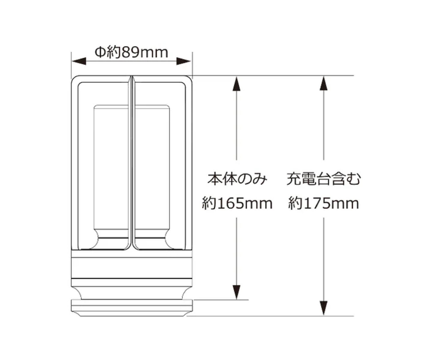 アンビエンテックターン+(AmbientecTurn+)のサイズの情報