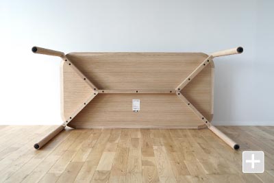 カリモクニュースタンダード キャストールダイニングテーブル150 天板裏面