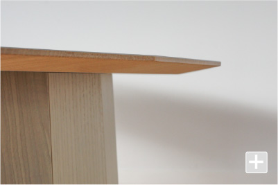 カリモクニュースタンダード カラーウッド グリーングリッド 天板真横