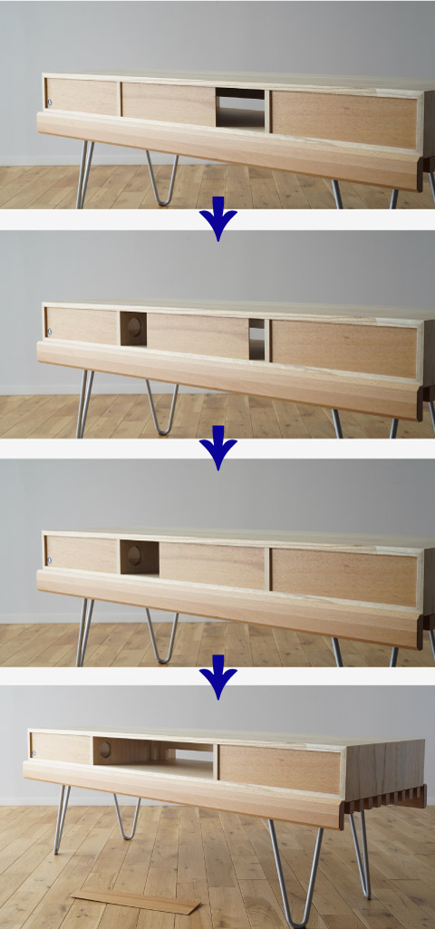 背板も取外しできます