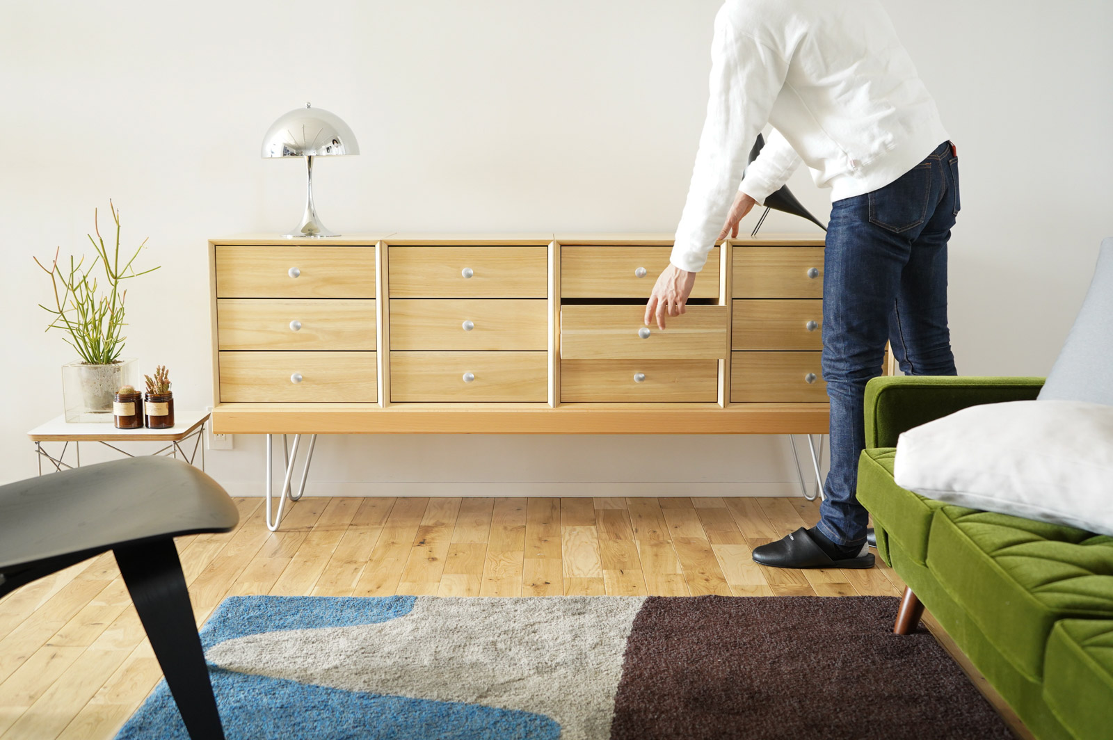 リビングの中心に