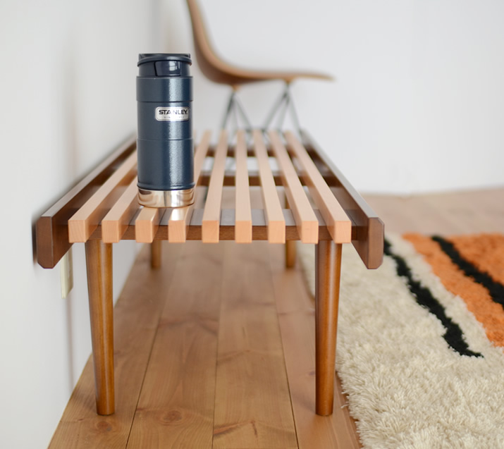 826STANDARD UNIT（826スタンダード ユニット）126cm スラットベンチ ウッドレッグ [S3SW]