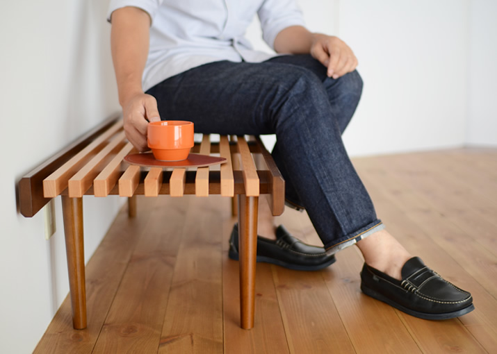 826STANDARD UNIT（826スタンダード ユニット）126cm スラットベンチ ウッドレッグ [S3SW]