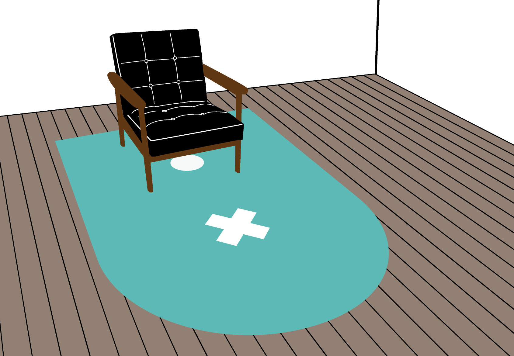 半丸二角B 配置