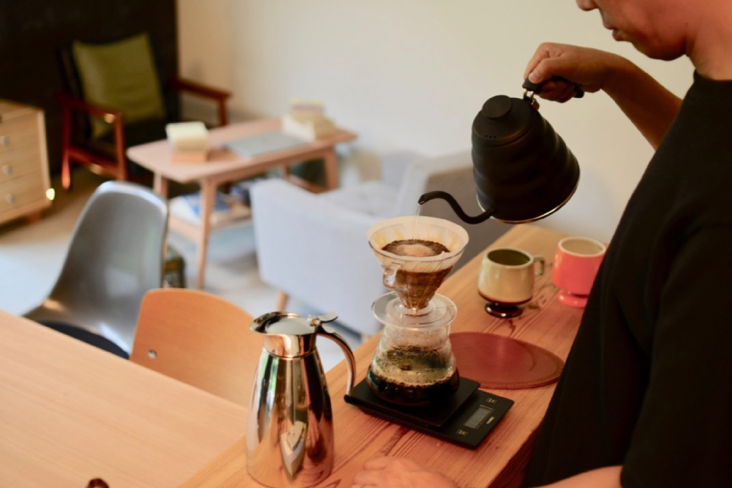 harioのコーヒーセットで淹れるコーヒー