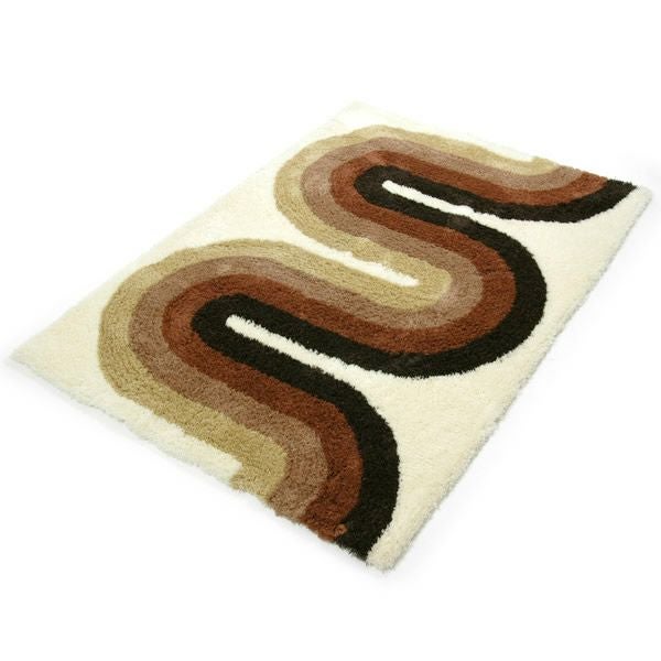 シャギーラグ ウェーブ［200×140cm］